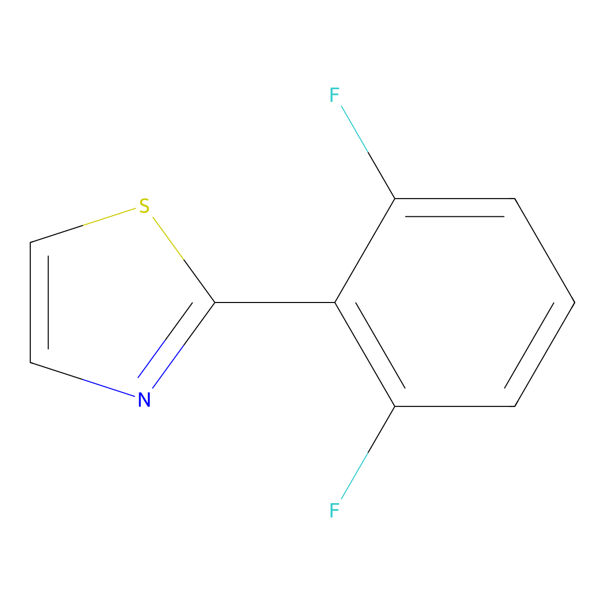 2-(2,6-Difluorophenyl)-1,3-thiazole molecular structure, CAS 1268036-46-9