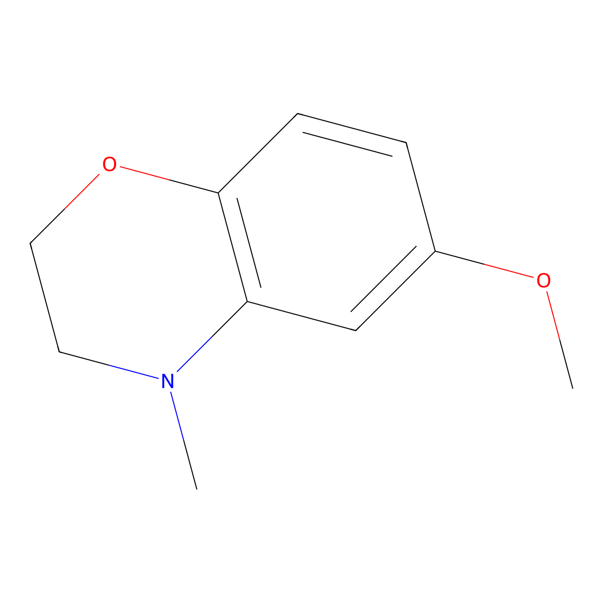 6-methoxy-4-methyl-3,4-dihydro-2H-1,4-benzoxazine molecular structure, CAS 1268036-95-8