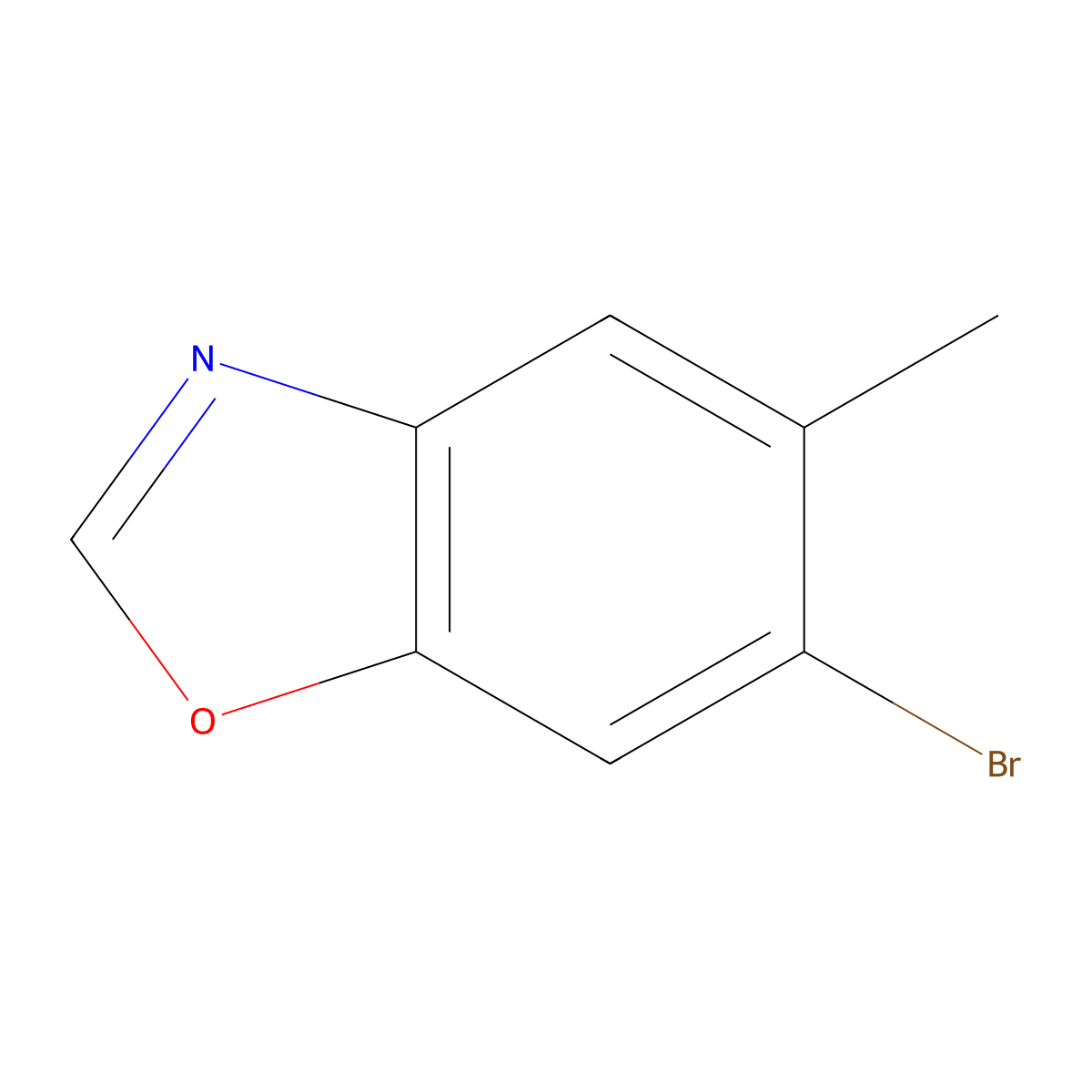 6-Bromo-5-methylbenzo[d]oxazole molecular structure, CAS 1268037-03-1
