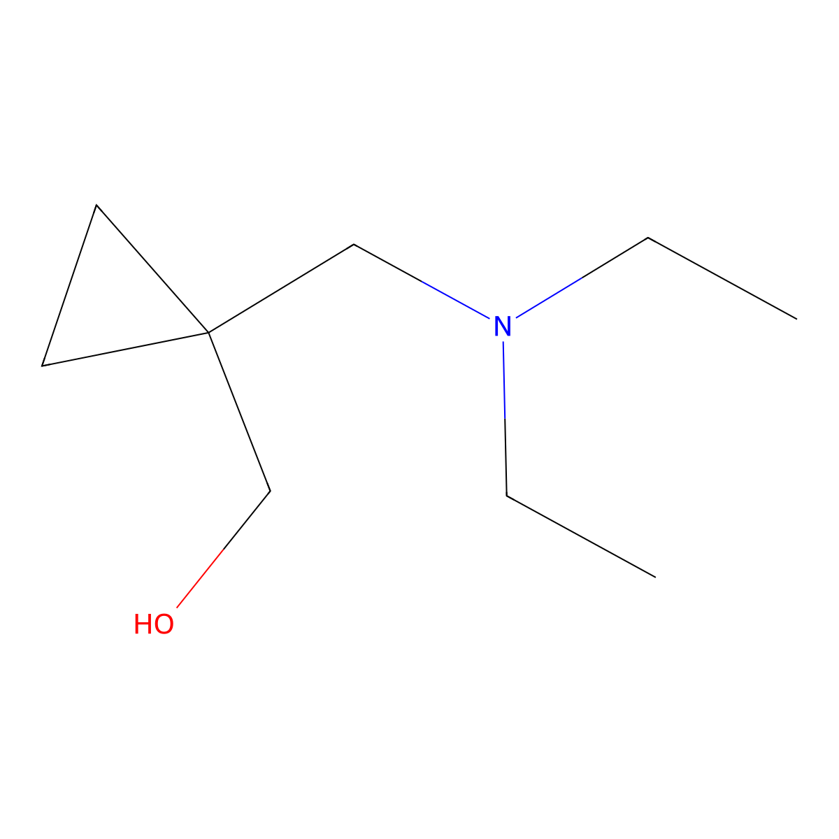 {1-[(Diethylamino)methyl]cyclopropyl}methanol molecular structure, CAS 1268038-64-7