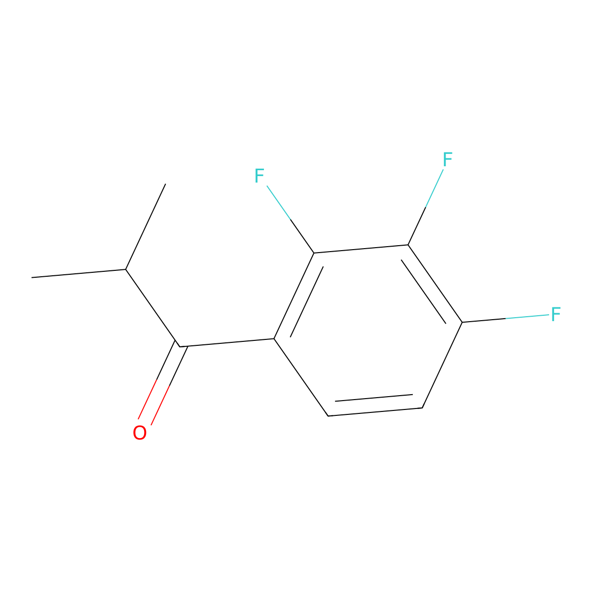 1-Propanone, 2-methyl-1-(2,3,4-trifluorophenyl)- molecular structure, CAS 1268043-80-6