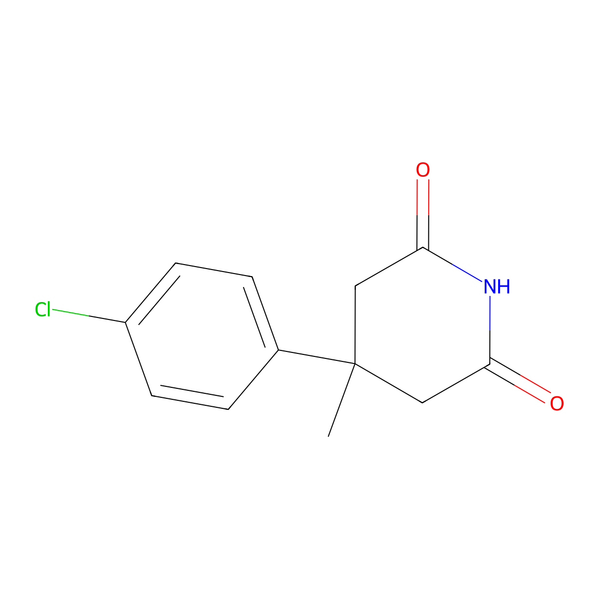 4-(4-Chlorophenyl)-4-methylpiperidine-2,6-dione molecular structure, CAS 1268045-87-9