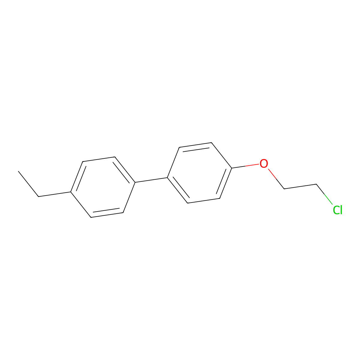 4-(2-Chloroethoxy)-4'-ethyl-1,1'-biphenyl molecular structure, CAS 1268048-65-2