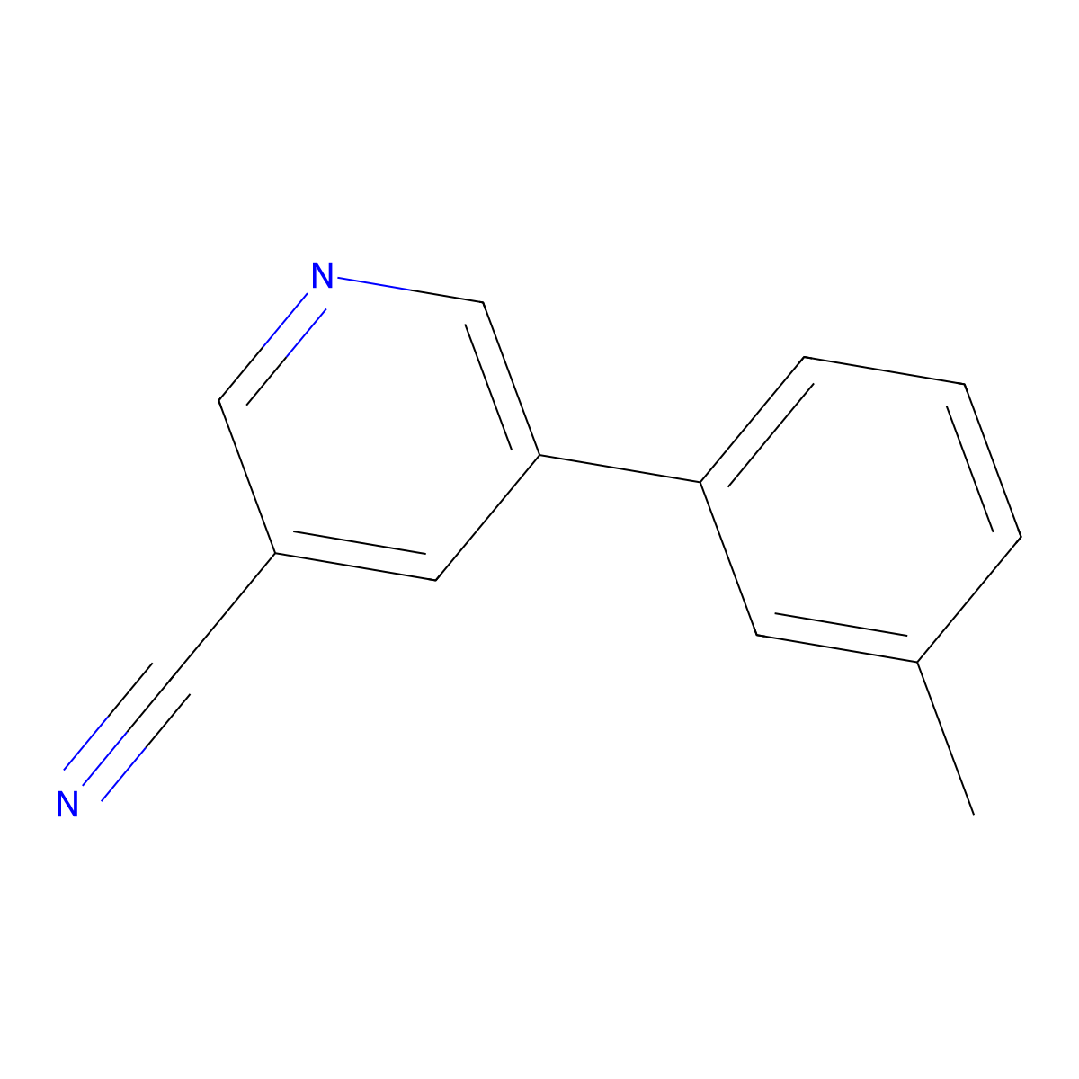 5-(m-Tolyl)nicotinonitrile molecular structure, CAS 1268049-13-3
