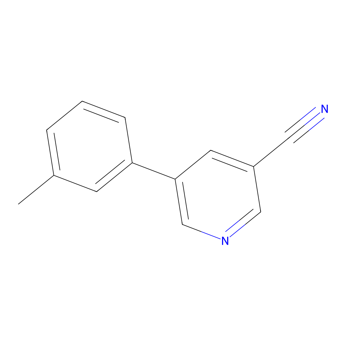 5-(m-Tolyl)nicotinonitrile molecular structure, CAS 1268049-13-3