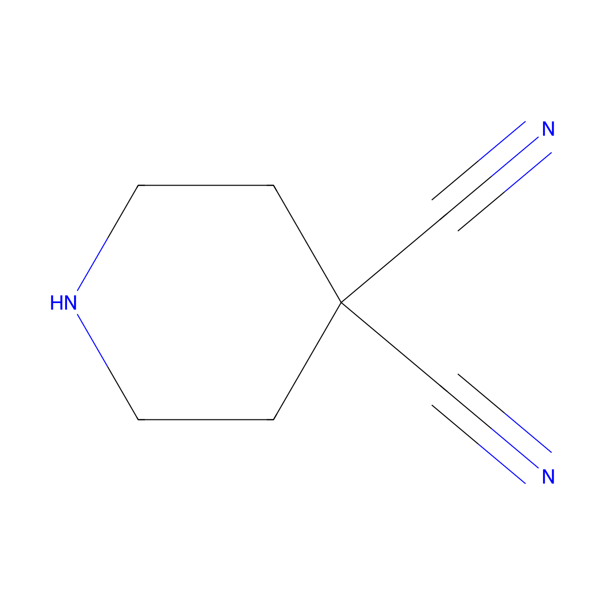 4,4-Piperidinedicarbonitrile molecular structure, CAS 1268050-72-1