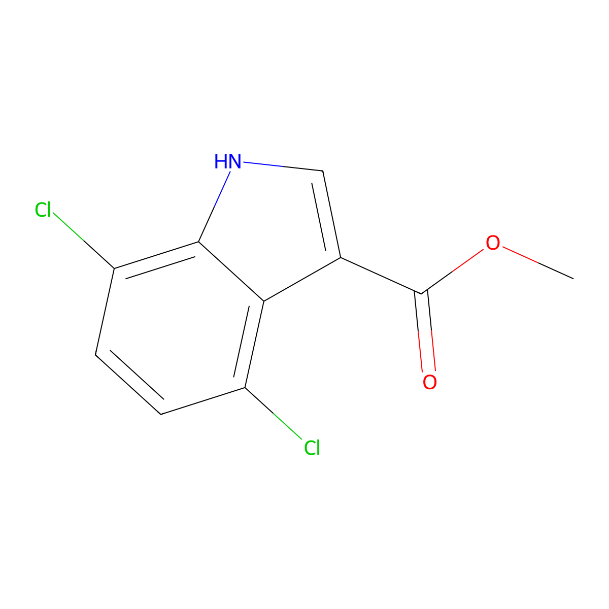 Methyl 4,7-Dichloroindole-3-carboxylate molecular structure, CAS 1268052-18-1