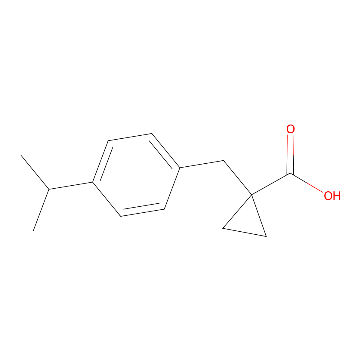 1-(4-Isopropylbenzyl)cyclopropane-1-carboxylic acid molecular structure, CAS 1268054-28-9