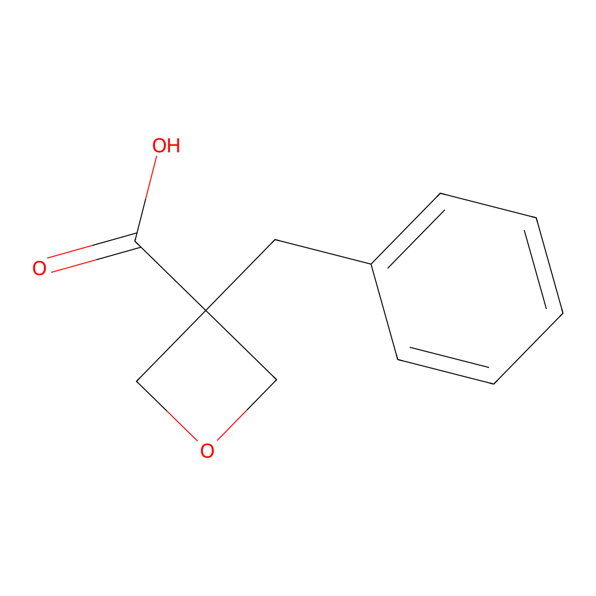 3-Benzyloxetane-3-carboxylic acid molecular structure, CAS 1268058-26-9