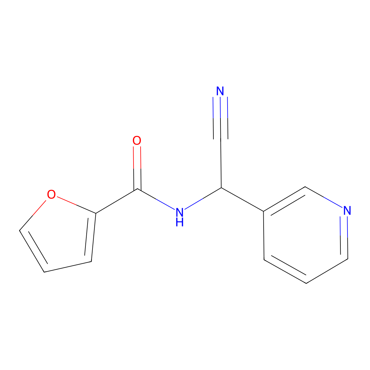 N-[cyano(pyridin-3-yl)methyl]furan-2-carboxamide molecular structure, CAS 1268059-60-4