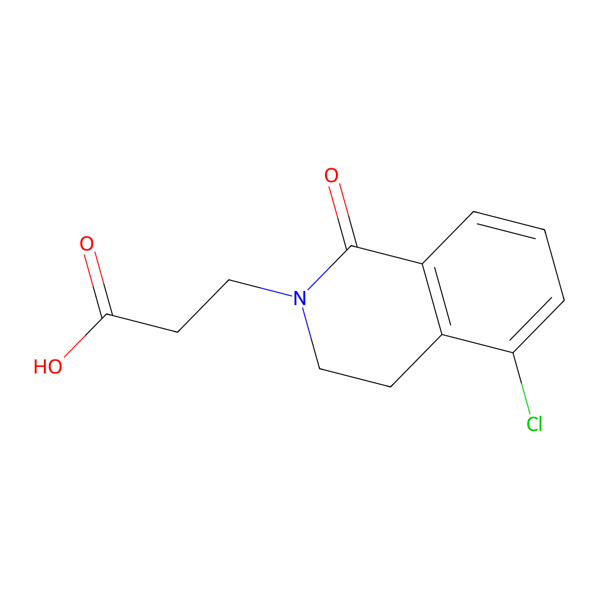 3-(5-Chloro-1-oxo-1,2,3,4-tetrahydroisoquinolin-2-yl)propanoic acid molecular structure, CAS 1268061-24-0