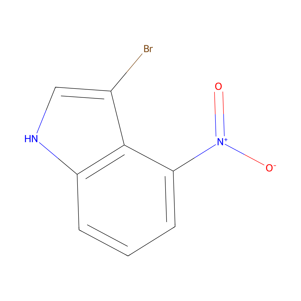 3-Bromo-4-nitro-1H-indole molecular structure, CAS 126807-08-7