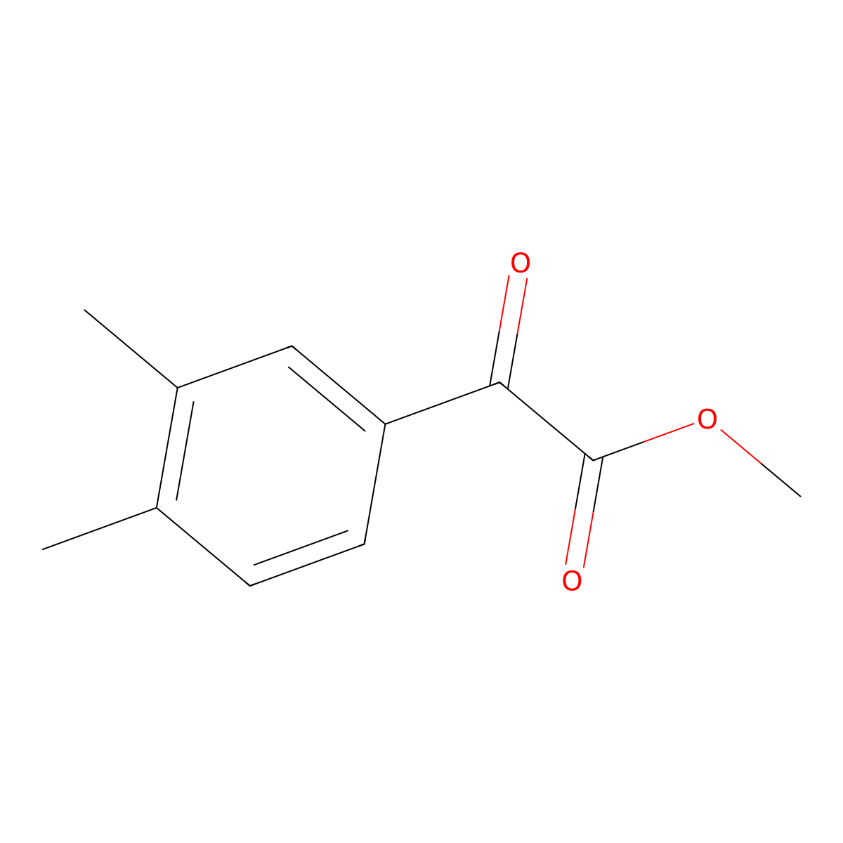 Methyl 3,4-dimethylbenzoylformate molecular structure, CAS 1268074-91-4