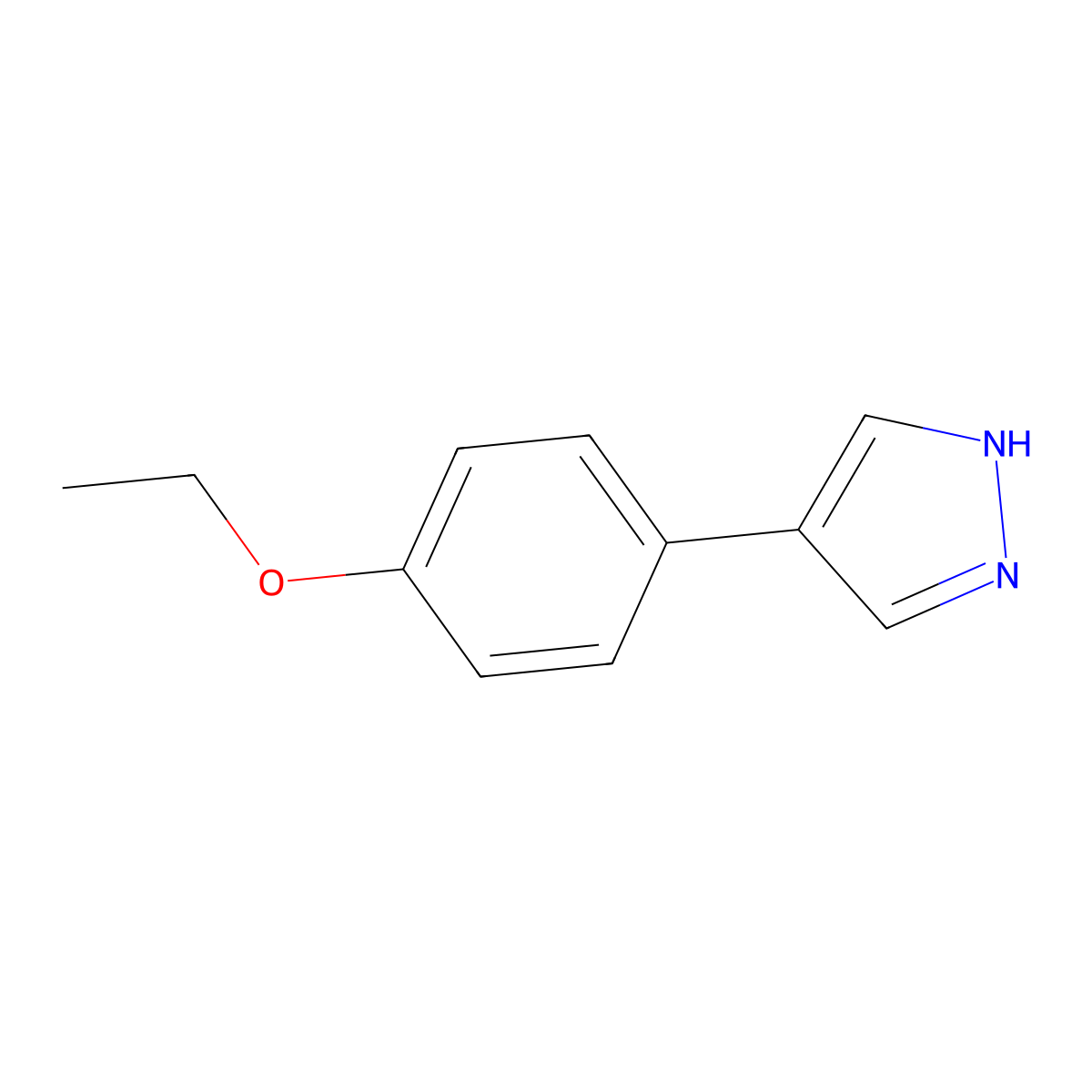 4-(4-Ethoxyphenyl)-1H-pyrazole molecular structure, CAS 1268076-32-9