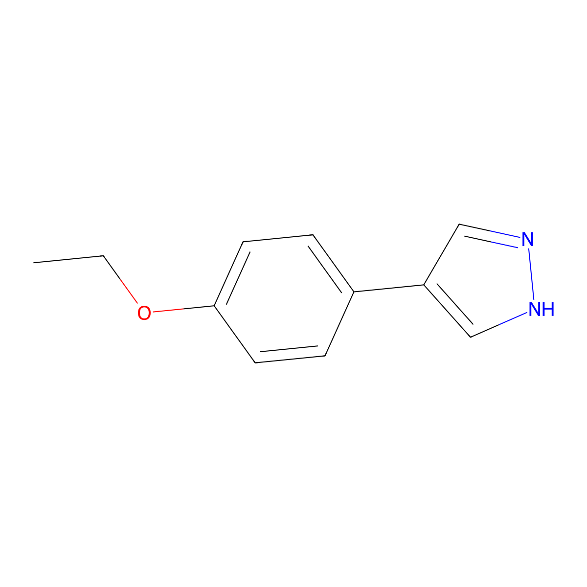 4-(4-Ethoxyphenyl)-1H-pyrazole molecular structure, CAS 1268076-32-9