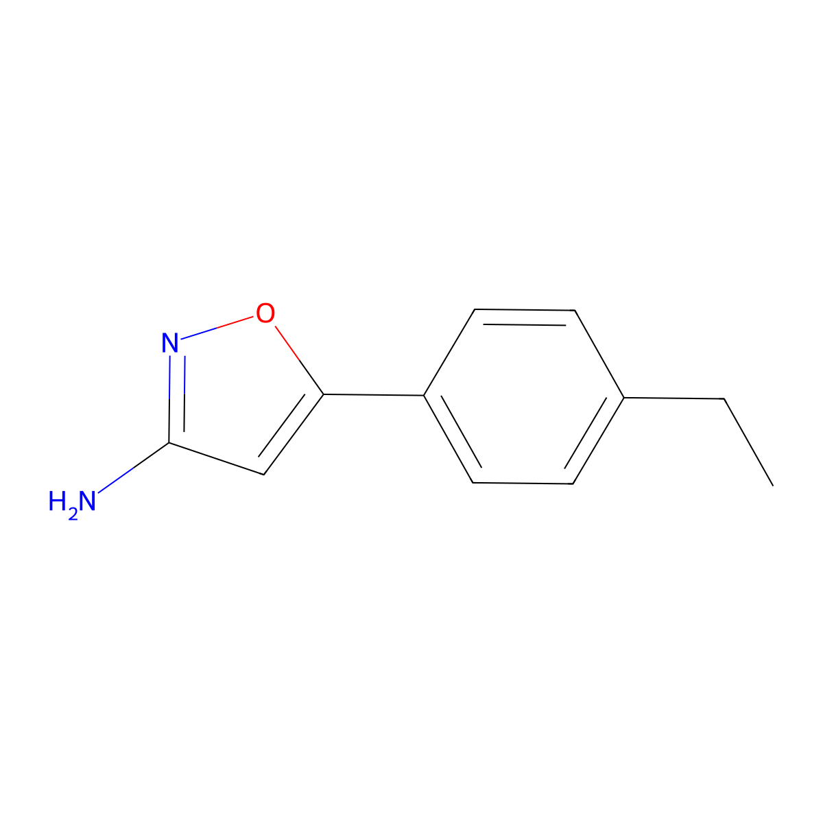 5-(4-Ethylphenyl)isoxazol-3-amine molecular structure, CAS 1268076-96-5