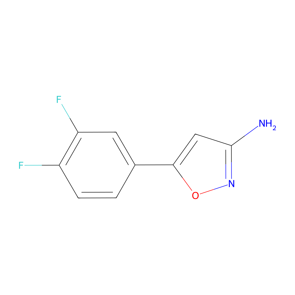 5-(3,4-Difluorophenyl)isoxazol-3-amine molecular structure, CAS 1268090-93-2