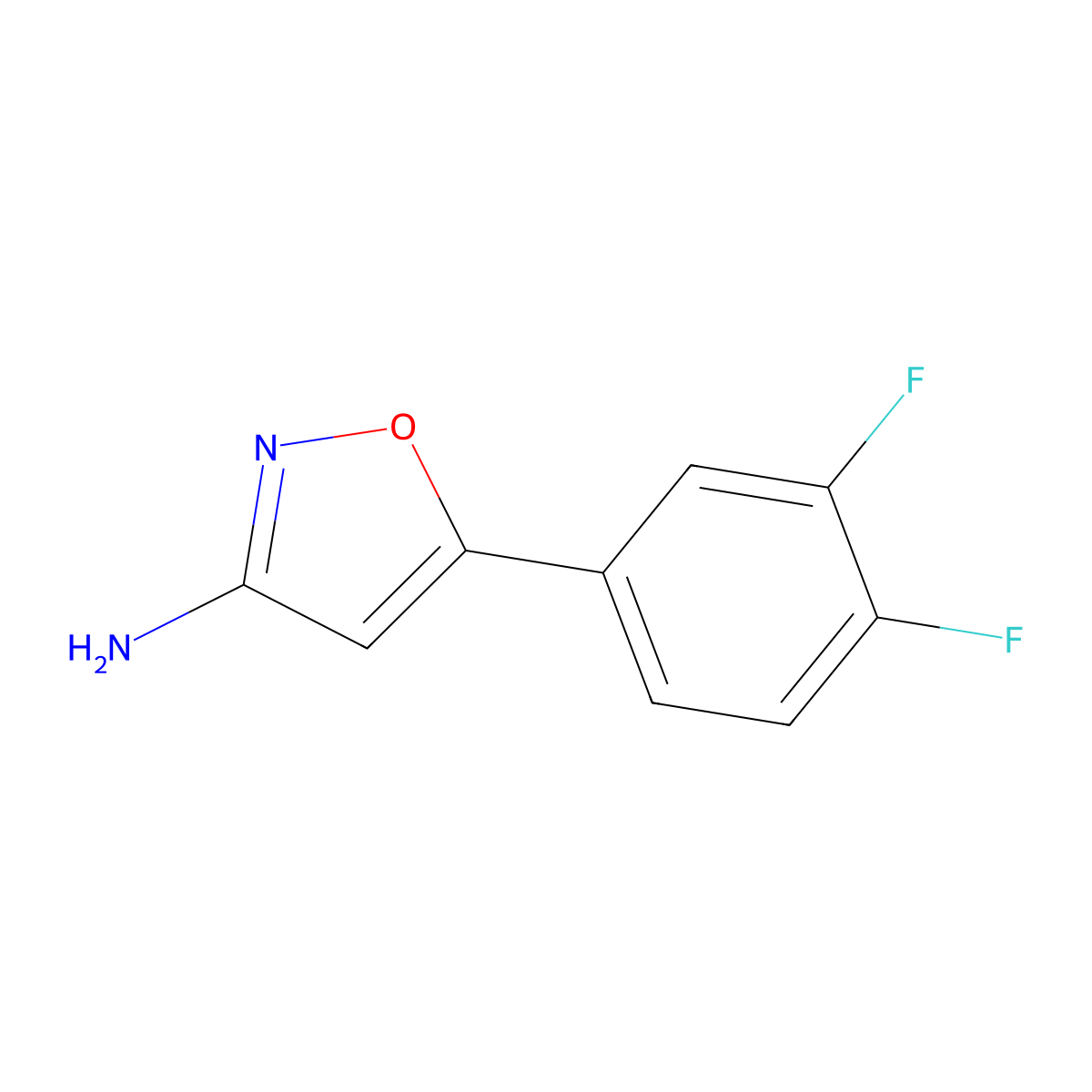 5-(3,4-Difluorophenyl)isoxazol-3-amine molecular structure, CAS 1268090-93-2