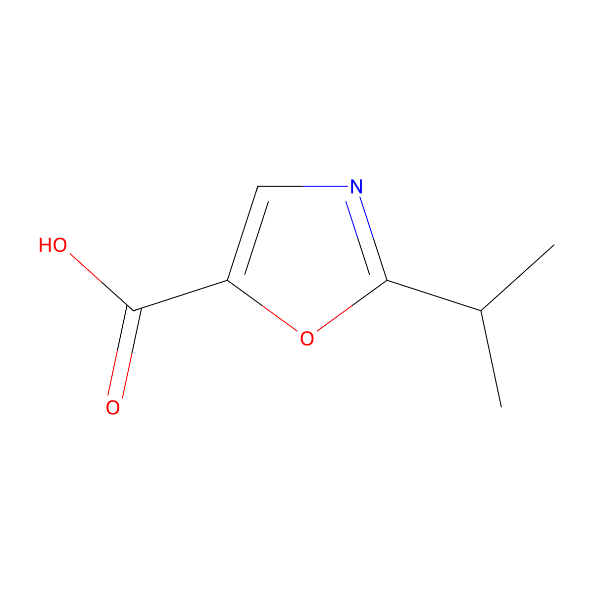 2-(Propan-2-yl)-1,3-oxazole-5-carboxylic acid molecular structure, CAS 1268091-33-3
