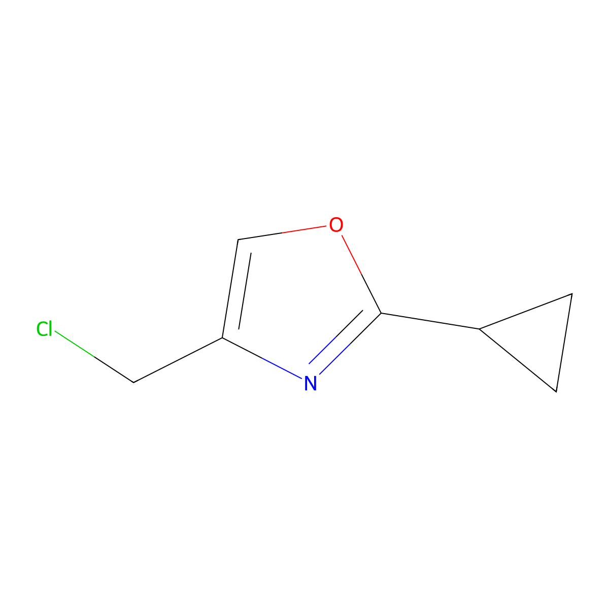 4-(Chloromethyl)-2-cyclopropyl-1,3-oxazole molecular structure, CAS 1268091-42-4