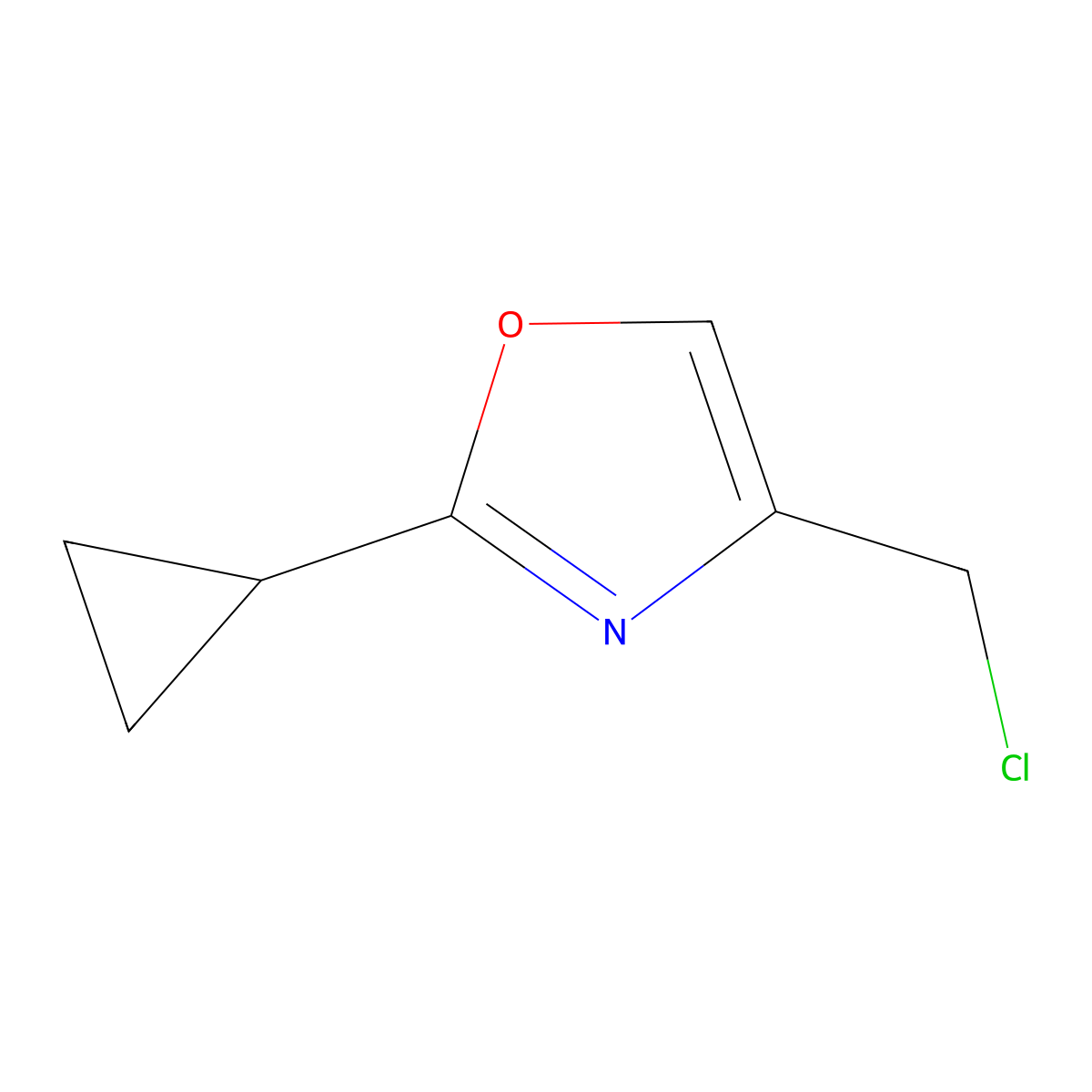 4-(Chloromethyl)-2-cyclopropyl-1,3-oxazole molecular structure, CAS 1268091-42-4