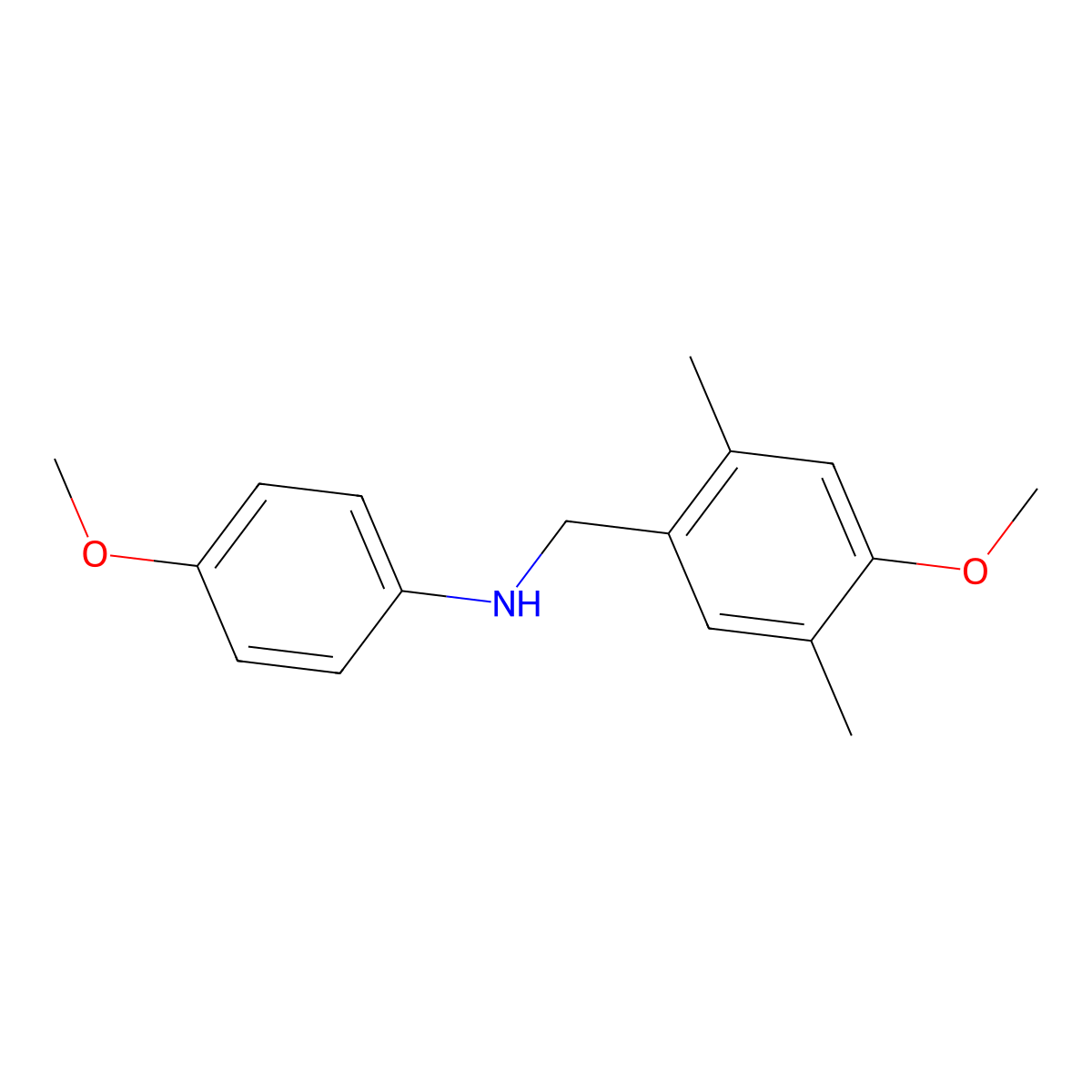 4-Methoxy-N-[(4-methoxy-2,5-dimethylphenyl)methyl]aniline molecular structure, CAS 1268091-74-2