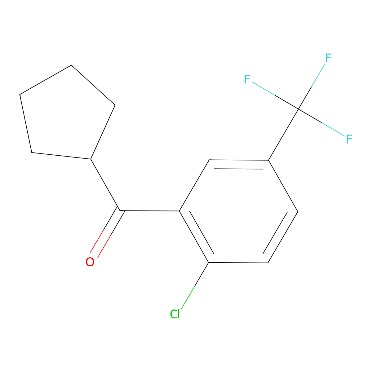 [2-Chloro-5-(trifluoromethyl)phenyl]cyclopentylmethanone molecular structure, CAS 1268096-54-3
