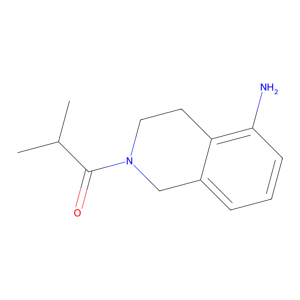 1-(5-Amino-3,4-dihydroisoquinolin-2(1h)-yl)-2-methylpropan-1-one molecular structure, CAS 1268099-03-1