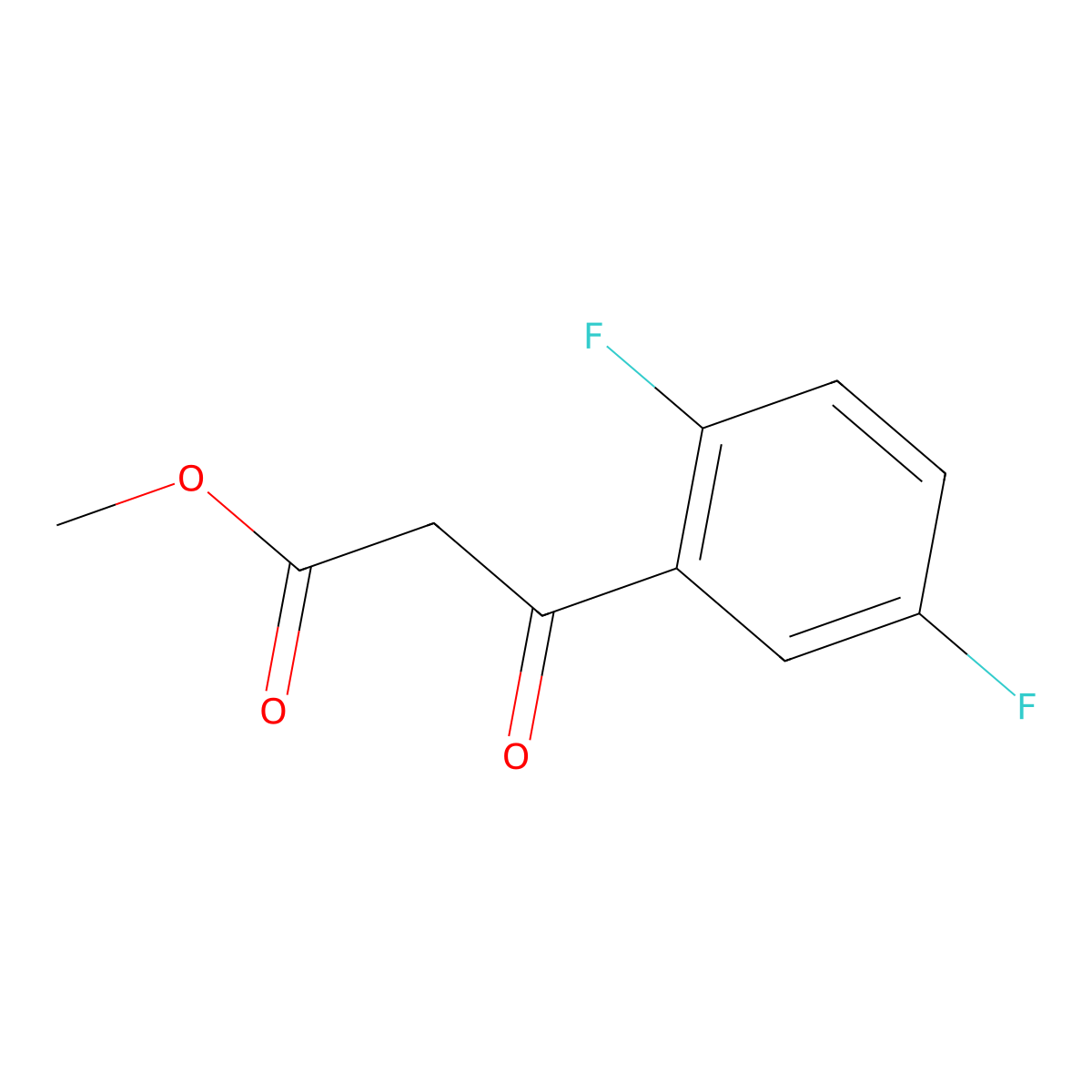 Methyl 3-(2,5-difluorophenyl)-3-oxopropanoate molecular structure, CAS 1268103-31-6