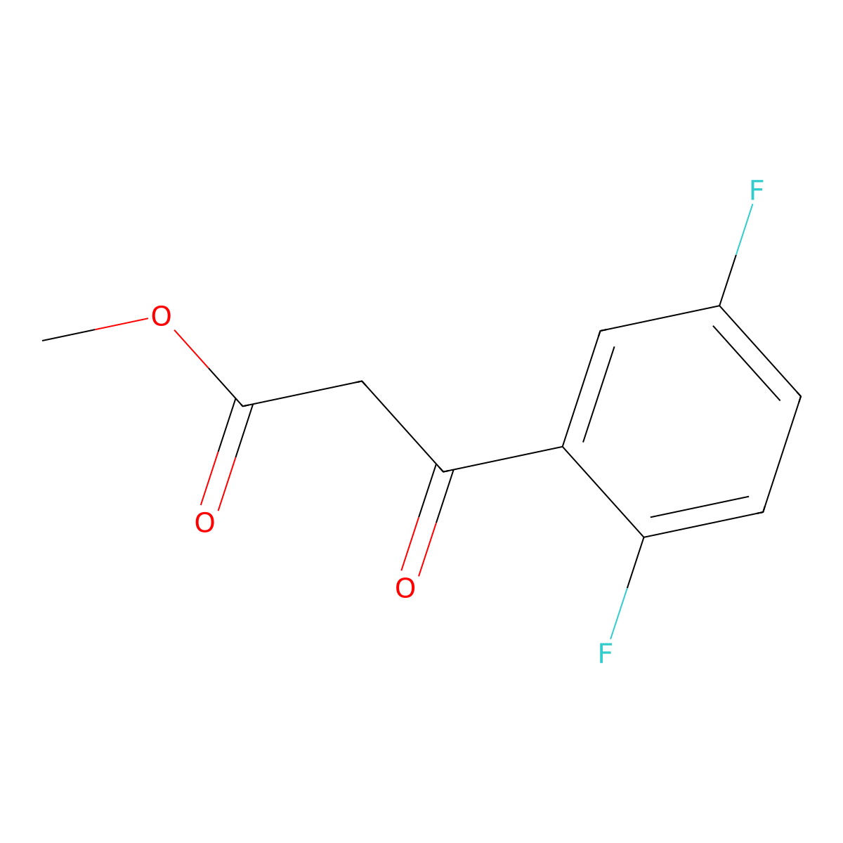 Methyl 3-(2,5-difluorophenyl)-3-oxopropanoate molecular structure, CAS 1268103-31-6