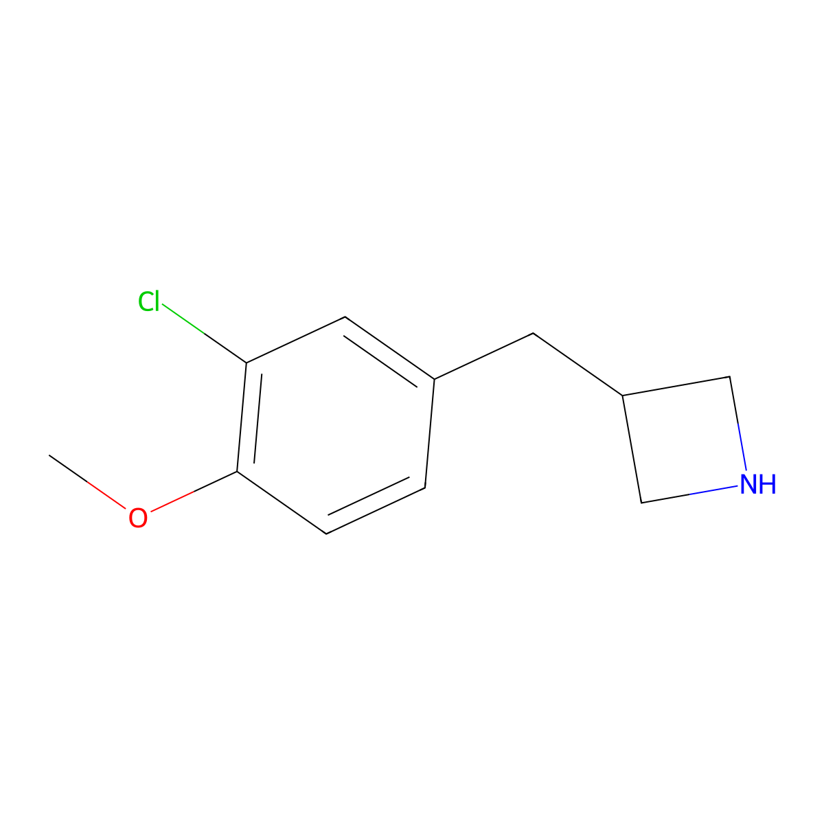 3-(3-Chloro-4-methoxybenzyl)azetidine molecular structure, CAS 1268103-44-1