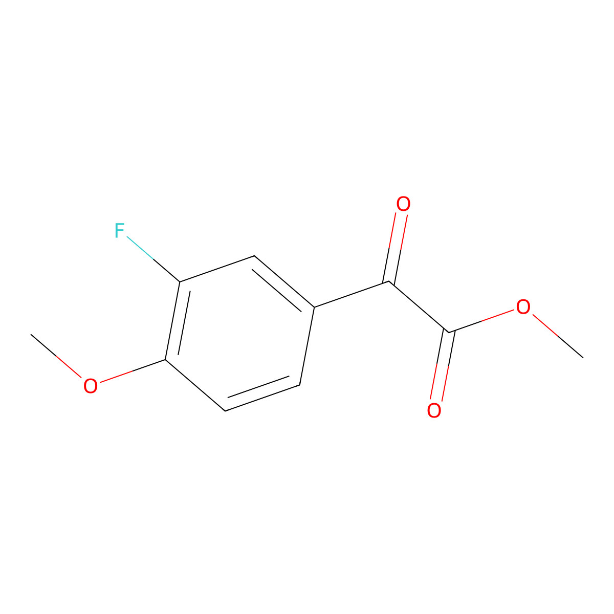 Methyl 3-fluoro-4-methoxybenzoylformate molecular structure, CAS 1268104-26-2