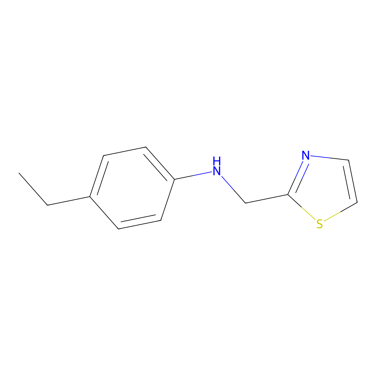 4-Ethyl-N-(thiazol-2-ylmethyl)aniline molecular structure, CAS 1268108-88-8