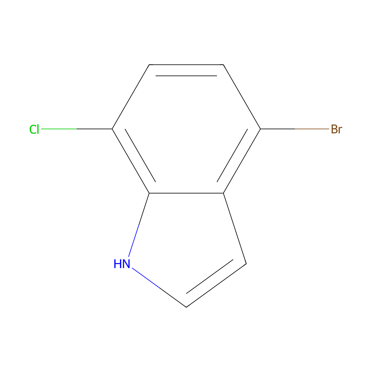 4-Bromo-7-chloro-1H-indole molecular structure, CAS 126811-30-1