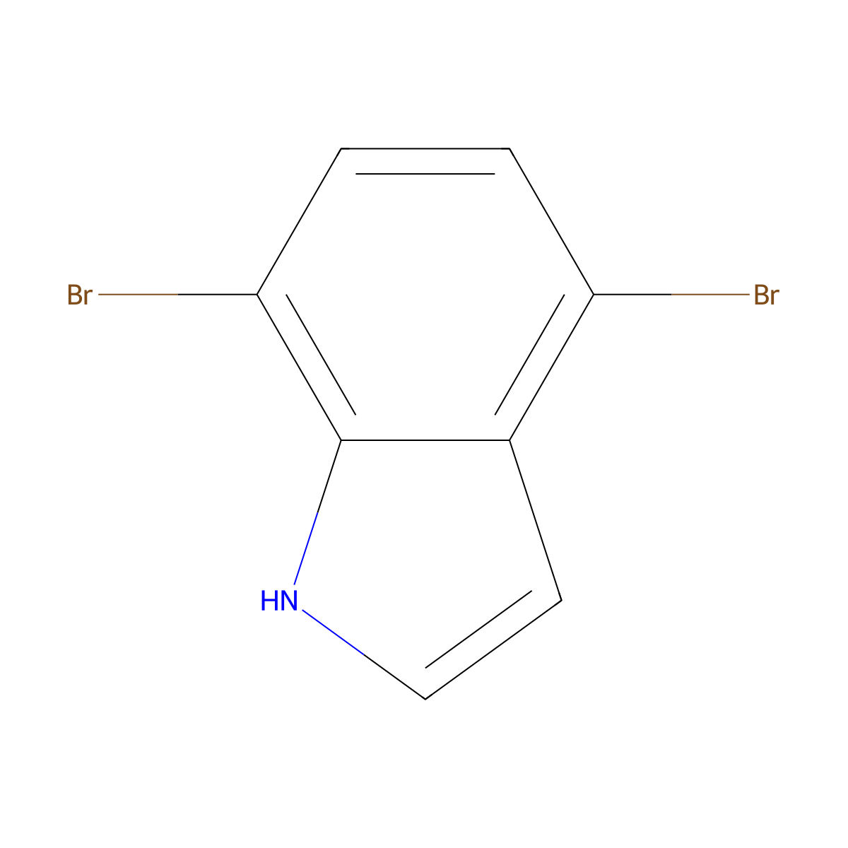 4,7-Dibromo-1H-indole molecular structure, CAS 126811-31-2