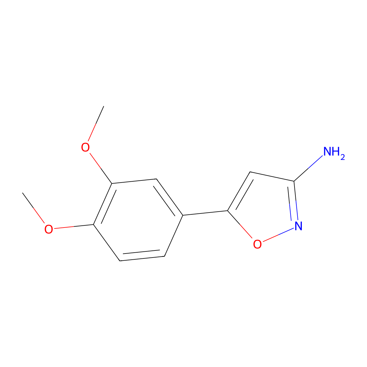 5-(3,4-Dimethoxyphenyl)isoxazol-3-amine molecular structure, CAS 1268113-38-7