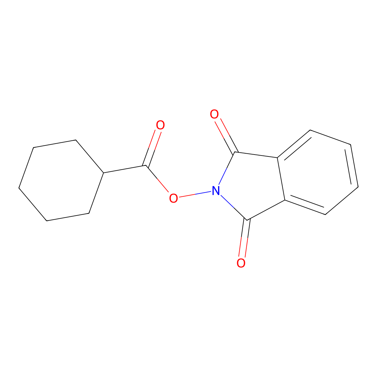 1,3-dioxo-2,3-dihydro-1H-isoindol-2-yl cyclohexanecarboxylate molecular structure, CAS 126812-30-4