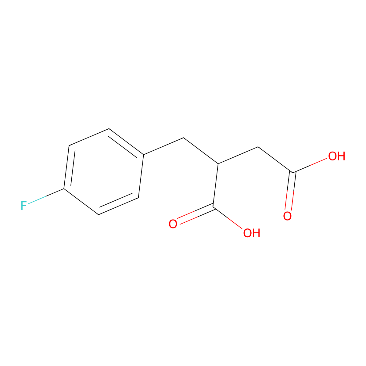 2-(4-Fluorobenzyl)succinic acid molecular structure, CAS 1268121-69-2