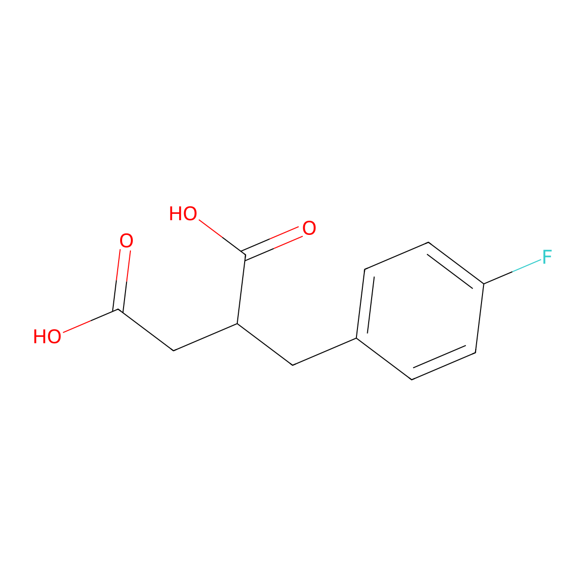 2-(4-Fluorobenzyl)succinic acid molecular structure, CAS 1268121-69-2
