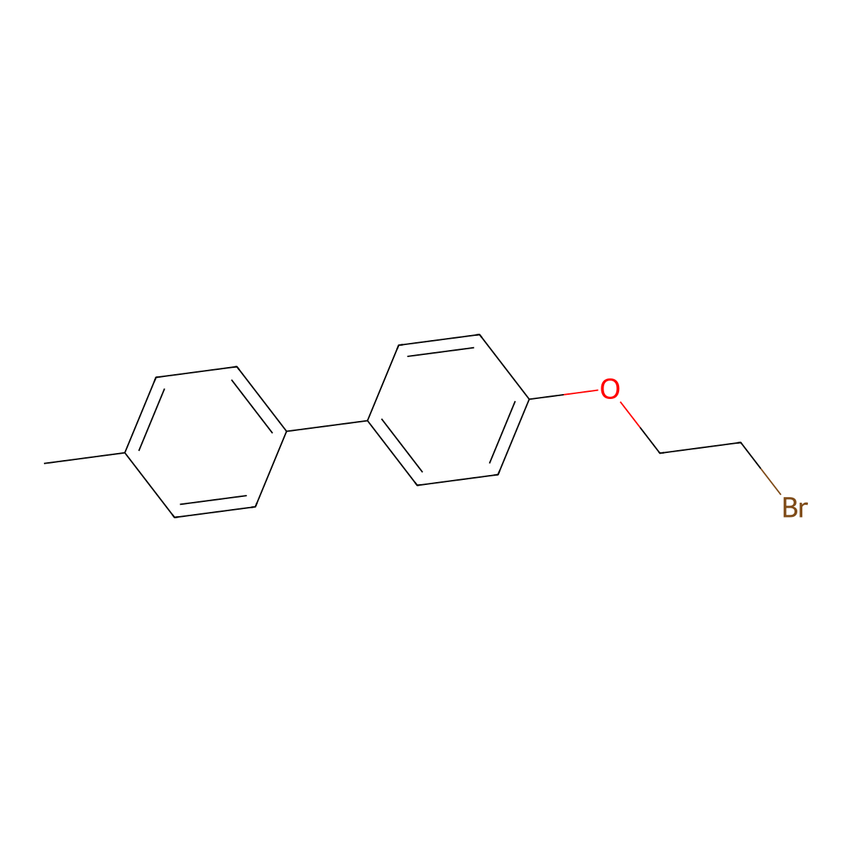 4-(2-Bromo-ethoxy)-4'-methyl-biphenyl molecular structure, CAS 1268125-66-1