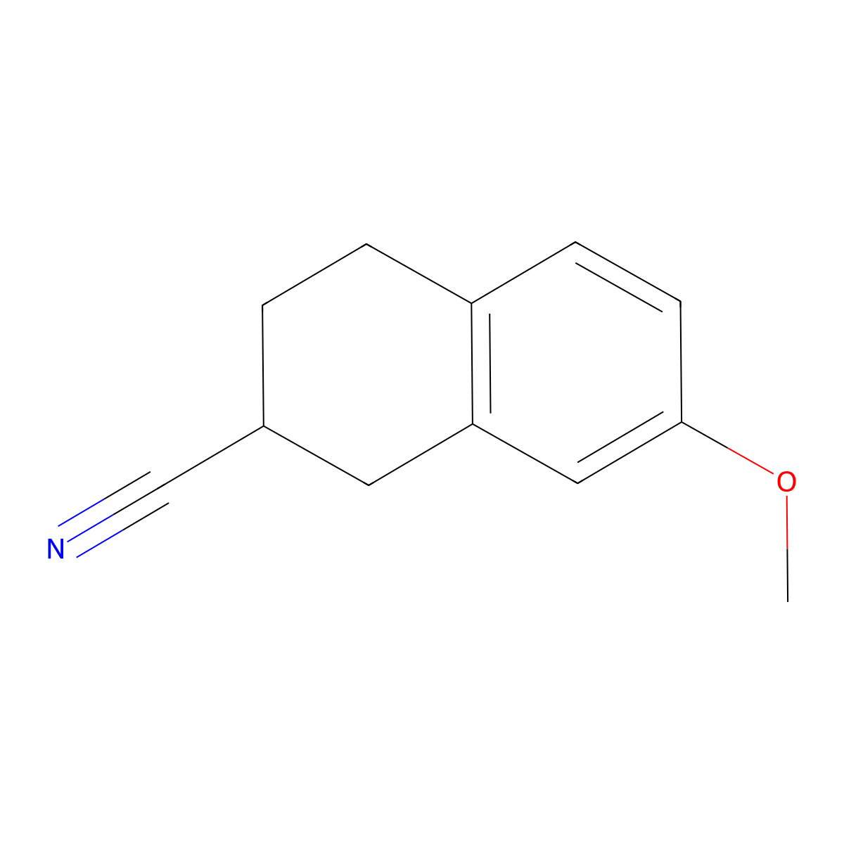 7-Methoxy-1,2,3,4-tetrahydronaphthalene-2-carbonitrile molecular structure, CAS 1268126-85-7
