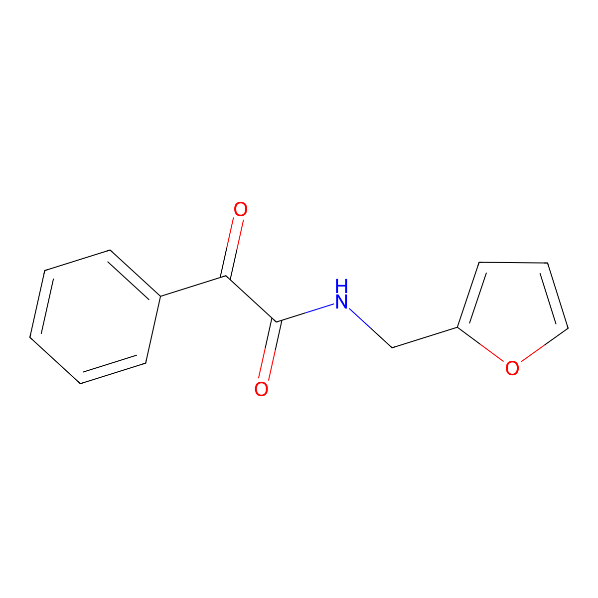 N-(2-Furylmethyl)-2-oxo-2-phenylacetamideE molecular structure, CAS 1268129-24-3