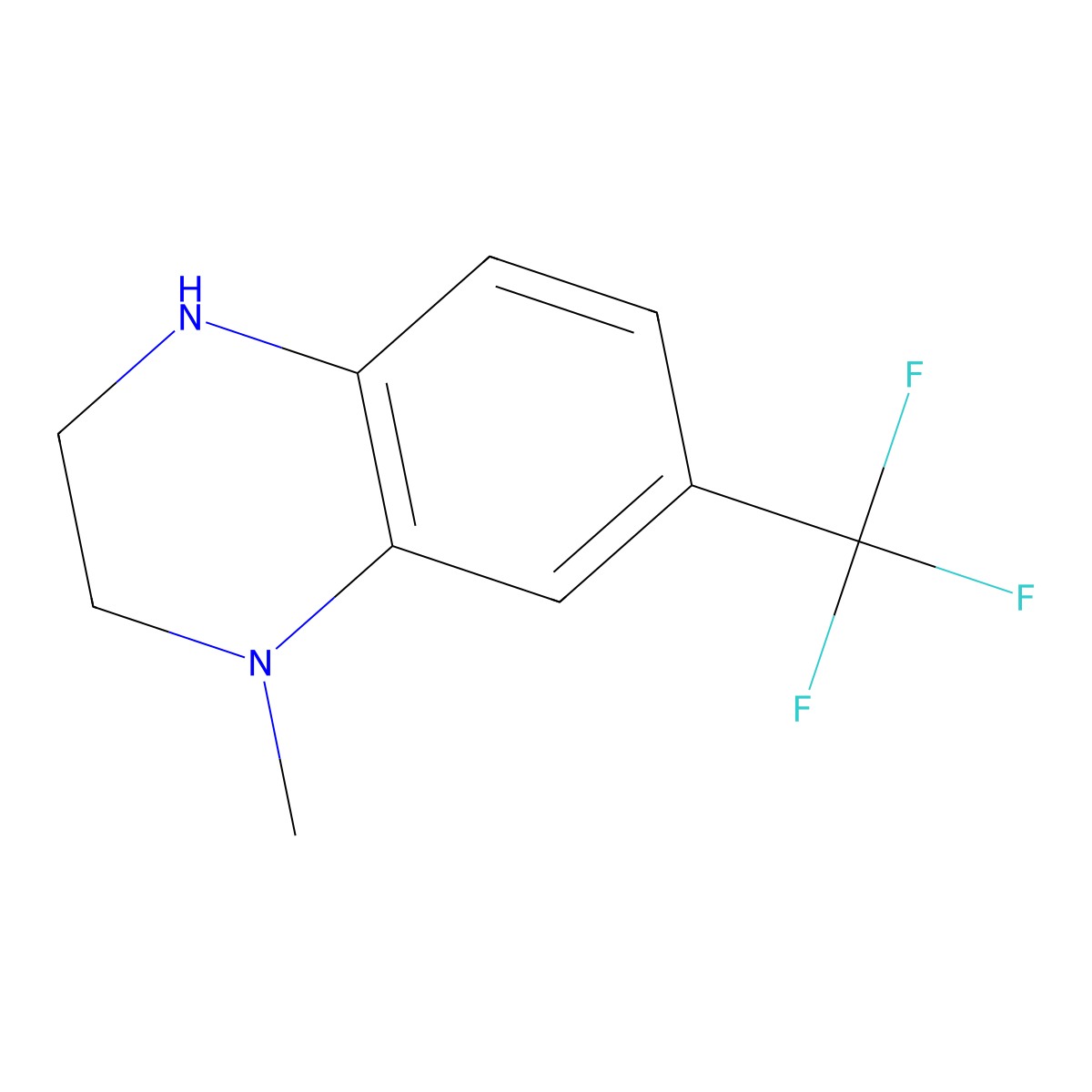 1-Methyl-7-(trifluoromethyl)-1,2,3,4-tetrahydroquinoxaline molecular structure, CAS 1268130-90-0