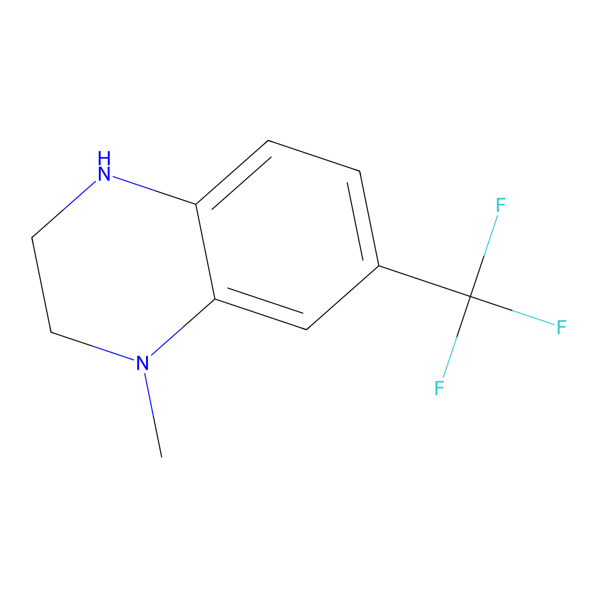 1-Methyl-7-(trifluoromethyl)-1,2,3,4-tetrahydroquinoxaline molecular structure, CAS 1268130-90-0