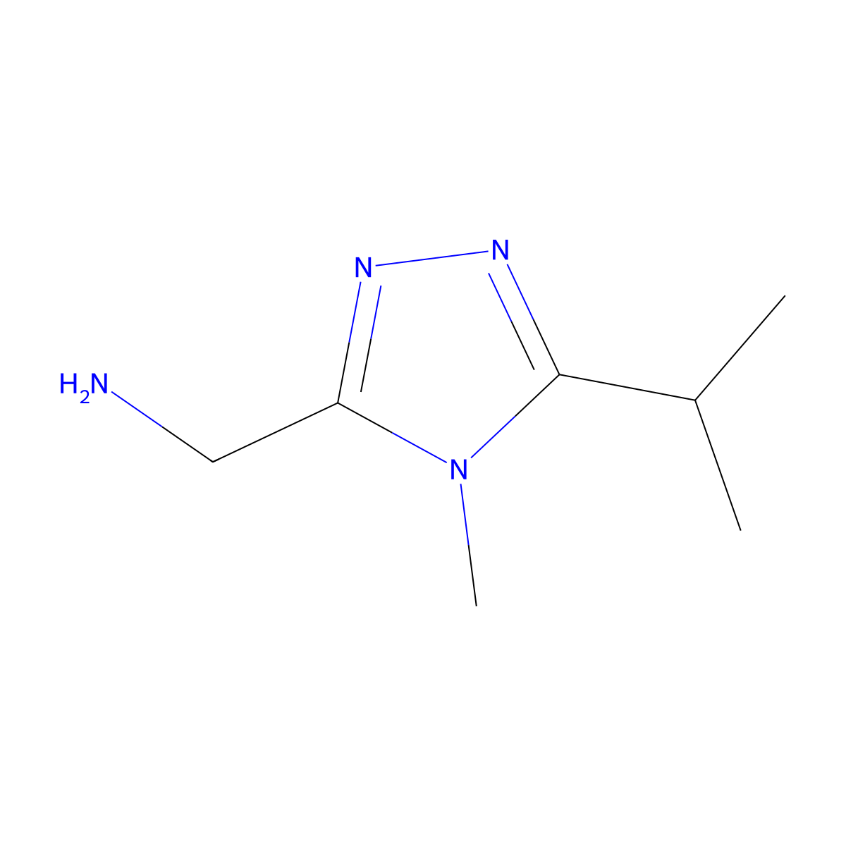 [4-methyl-5-(propan-2-yl)-4H-1,2,4-triazol-3-yl]methanamine molecular structure, CAS 1268132-22-4