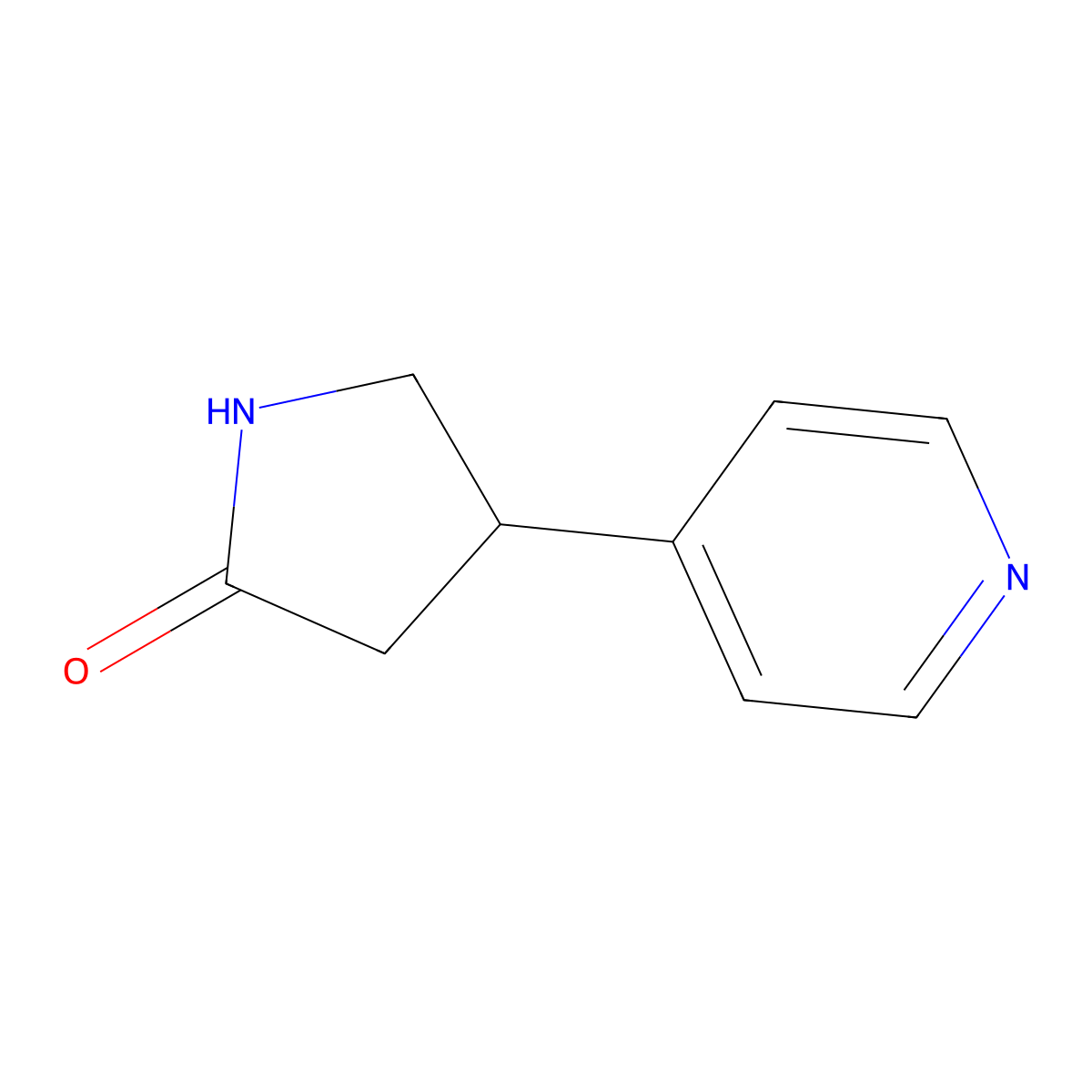 4-(Pyridin-4-yl)pyrrolidin-2-one molecular structure, CAS 1268132-89-3