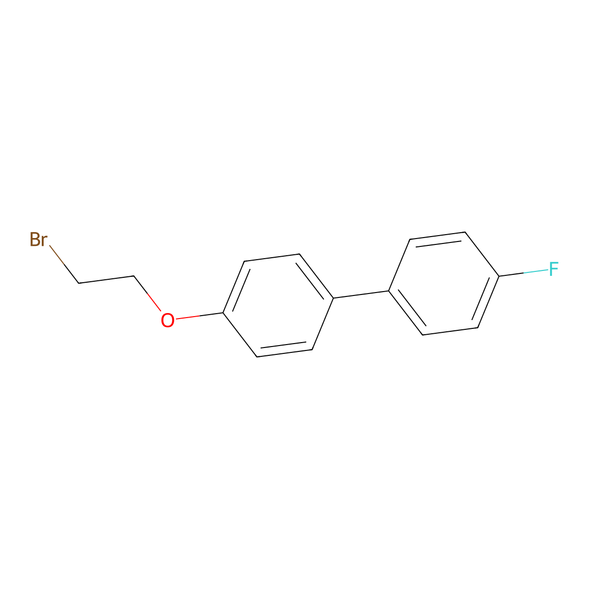 4-(2-Bromoethoxy)-4'-fluoro-1,1'-biphenyl molecular structure, CAS 1268136-55-5