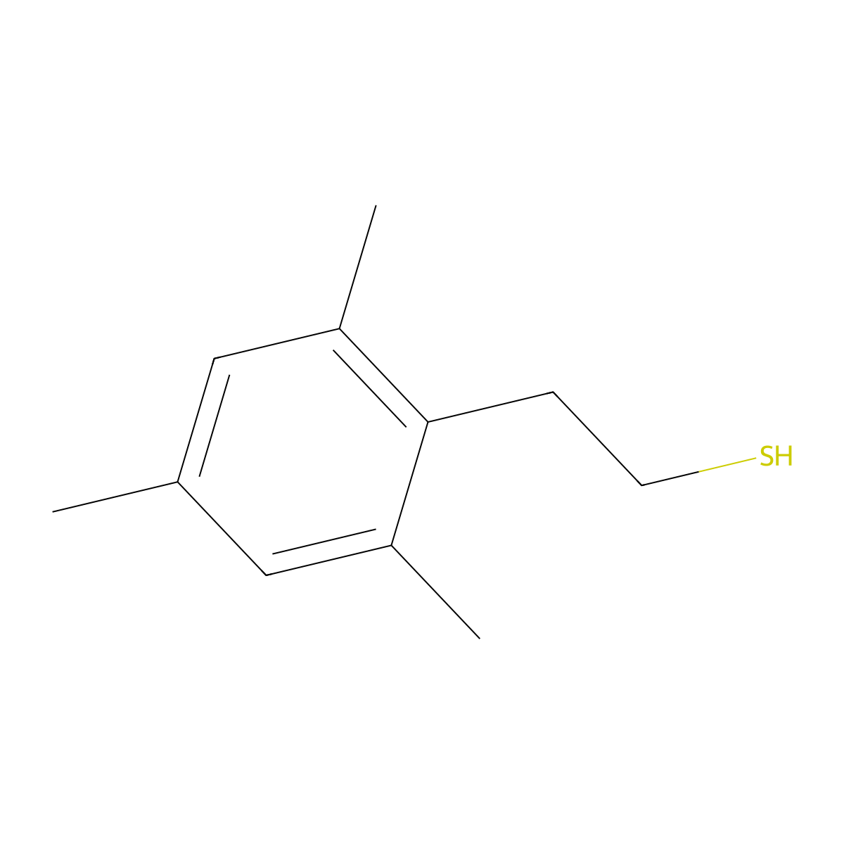 2-(2,4,6-Trimethylphenyl)ethanethiol molecular structure, CAS 1268140-27-7