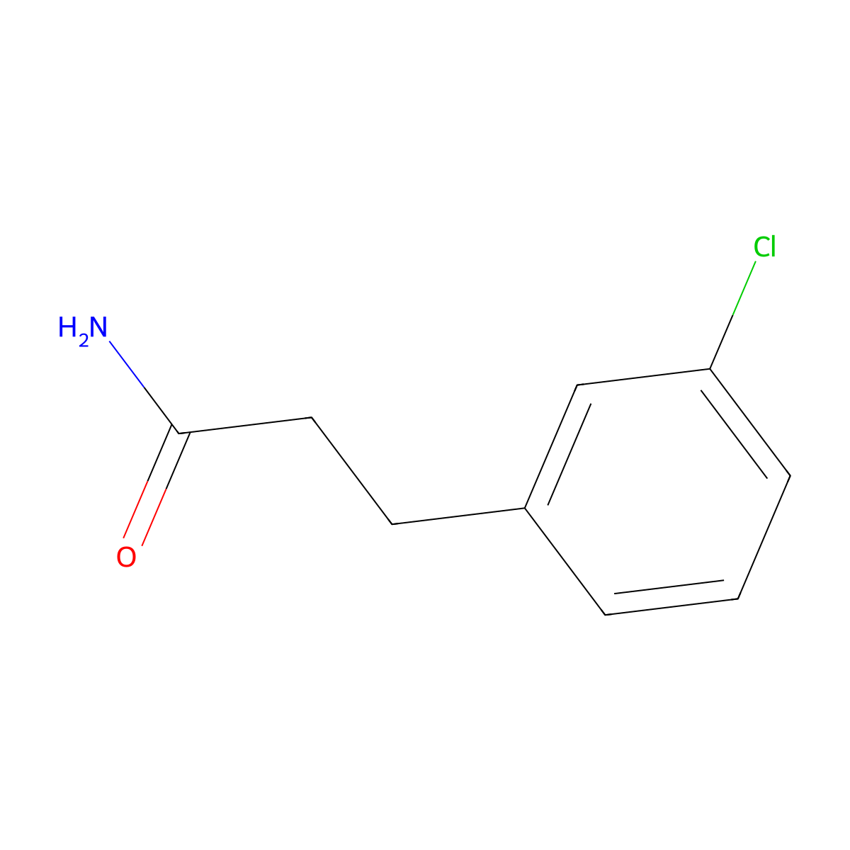 3-(3-Chlorophenyl)propanamide molecular structure, CAS 1268140-55-1