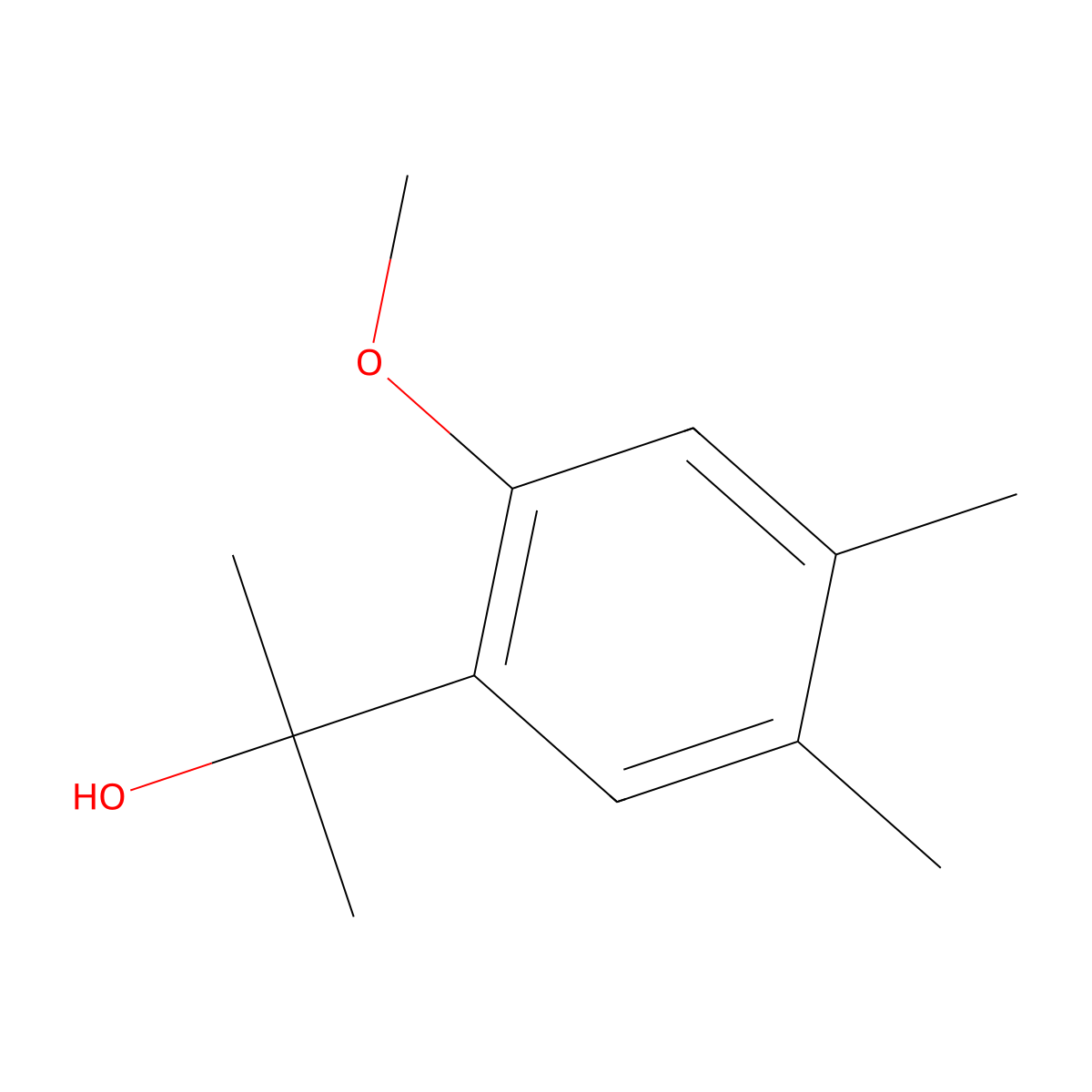 2-(2-Methoxy-4,5-dimethylphenyl)propan-2-ol molecular structure, CAS 1268141-49-6